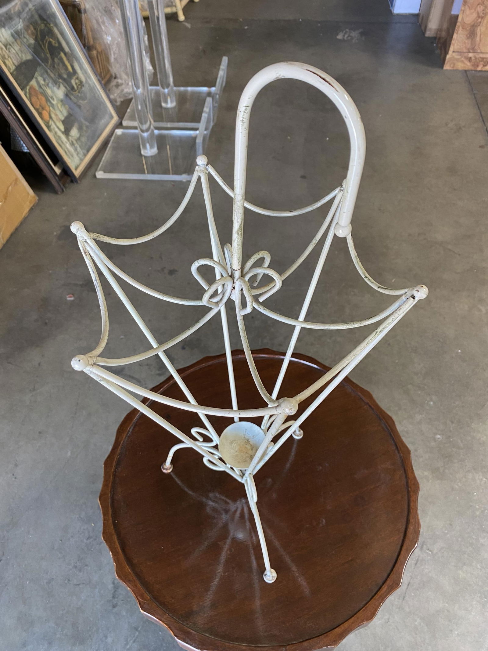 George Nelson Inspired Iron Wire Umbrella Stand - 4