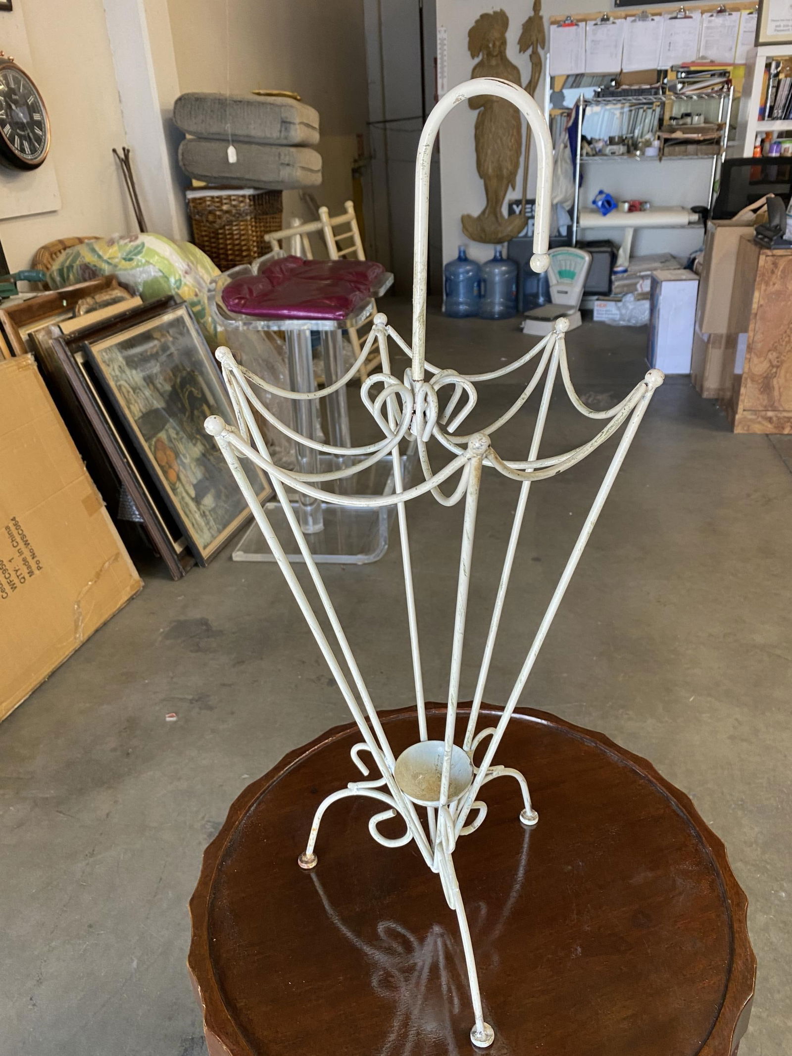 George Nelson Inspired Iron Wire Umbrella Stand - 8