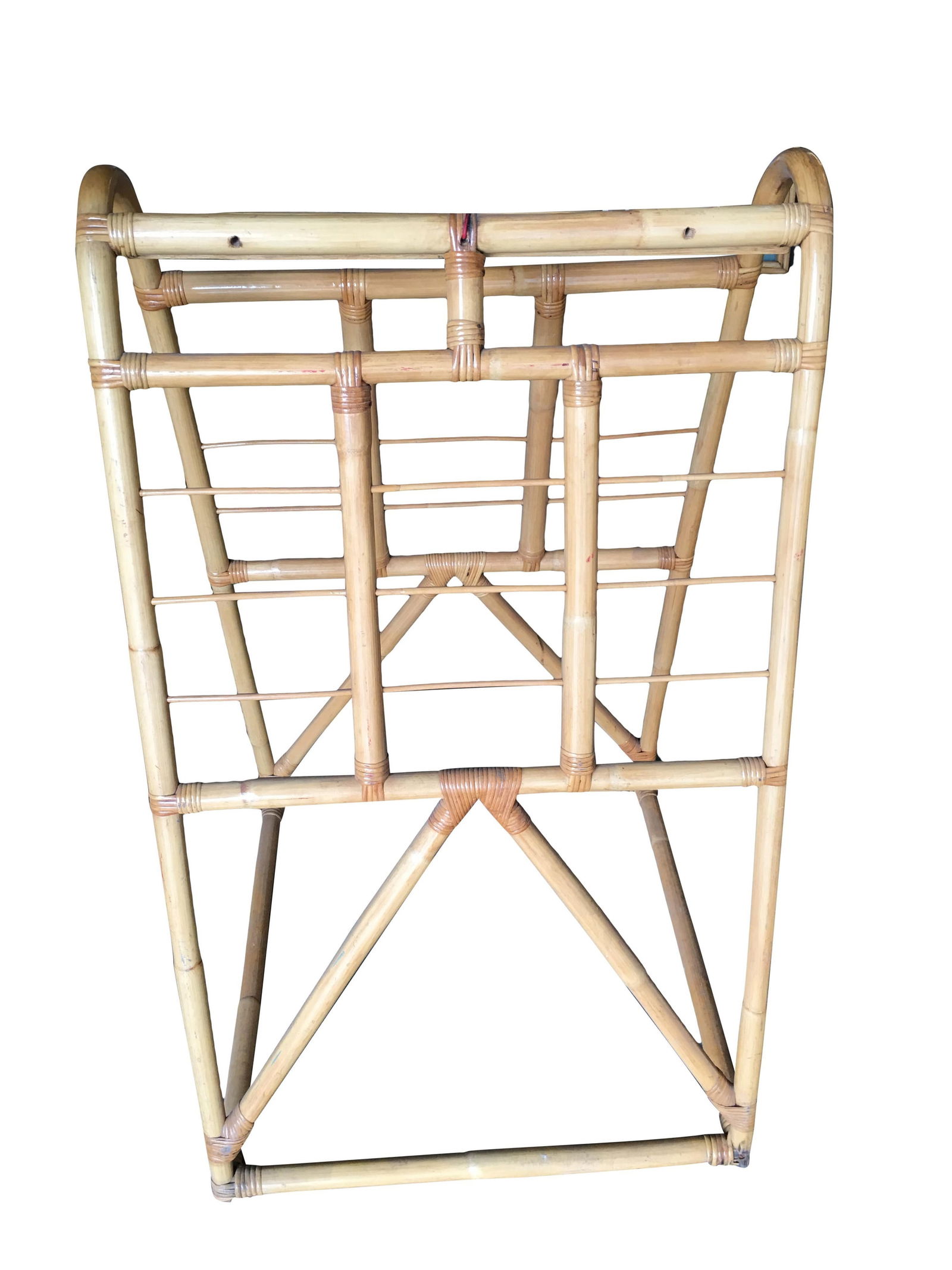 Restored Midcentury Rattan Arched Drying Rack - 12