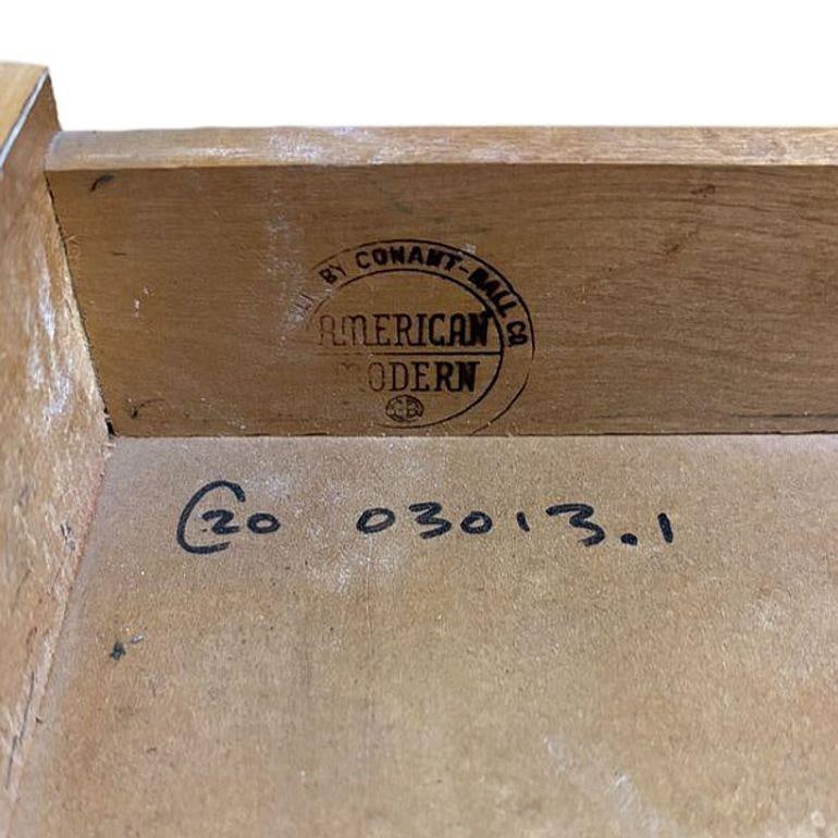 MCM Blond Maple Vanity/ Dressing Table w/ Bench by Russel Wright for Con - 5