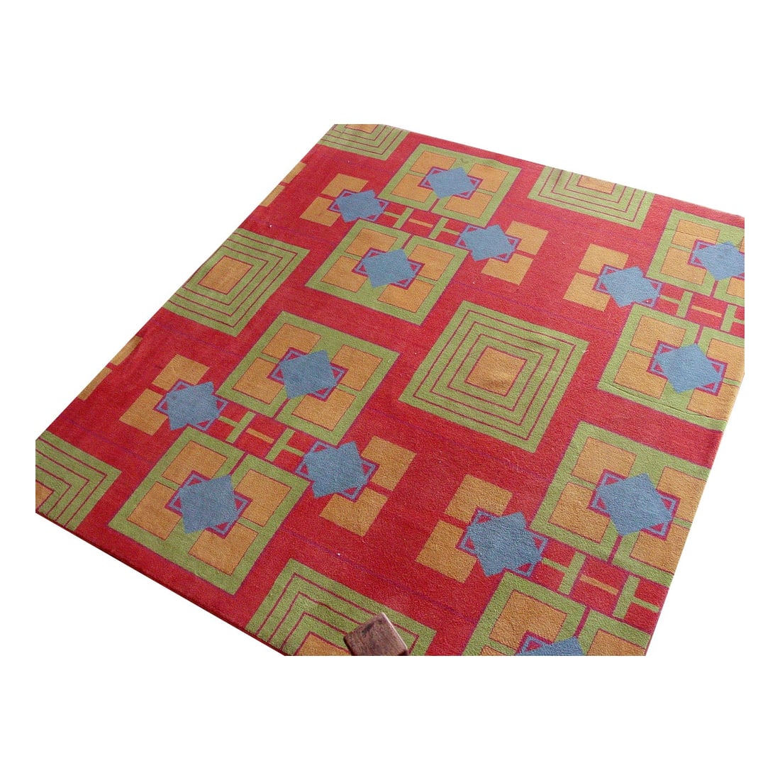 11' Art Deco Rug from the Arizona Biltmore by Albert Chase McArthur: Title: 11' Art Deco Rug from the Arizona Biltmore by Albert Chase McArthur Description: This four-color Art Deco carpet was originally in the Arizona Biltmore Hotel built in 1929. One of the only