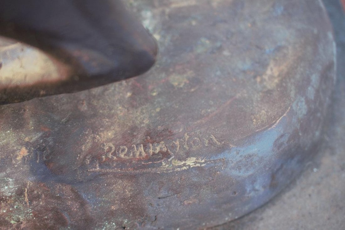 Vintage Frederic Remington Buffalo Horse Sculpture - 9