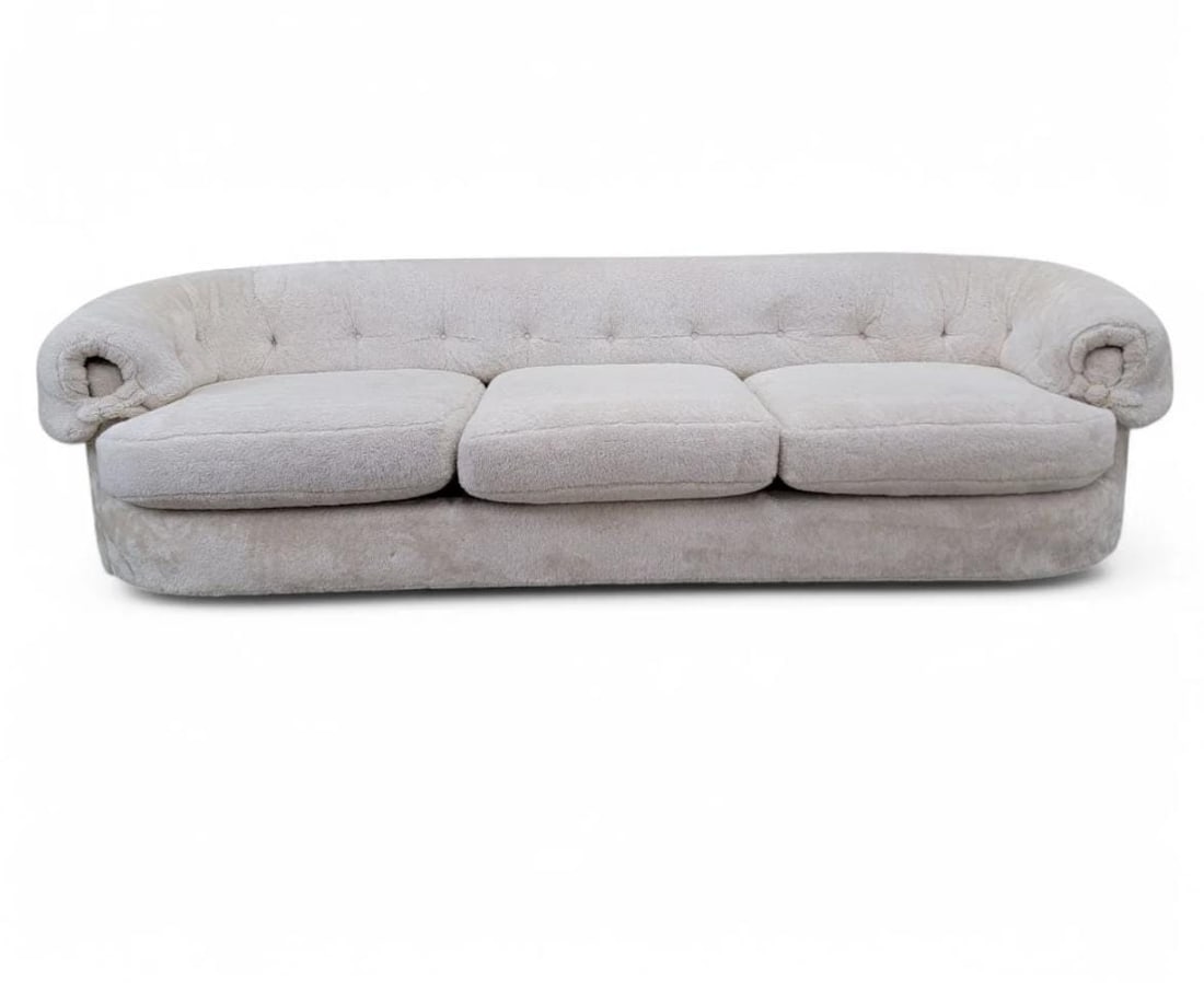 MCM Cream Teddy Bear Sofa by Schweiger Industries: Title: MCM Cream Teddy Bear Sofa by Schweiger Industries Description: Mid Century Modern Cream Teddy Bear Sofa by Schweiger Industries Mid-Century Modern Teddy Bear sofa by Schweiger Industries,