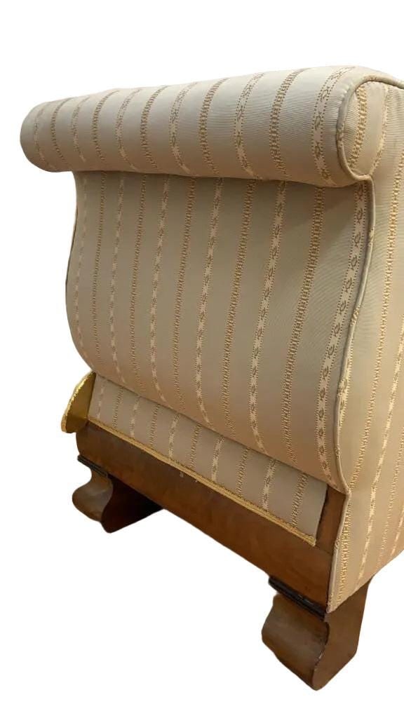Antique Biedermeier Style Carved Goose Sofa - 5