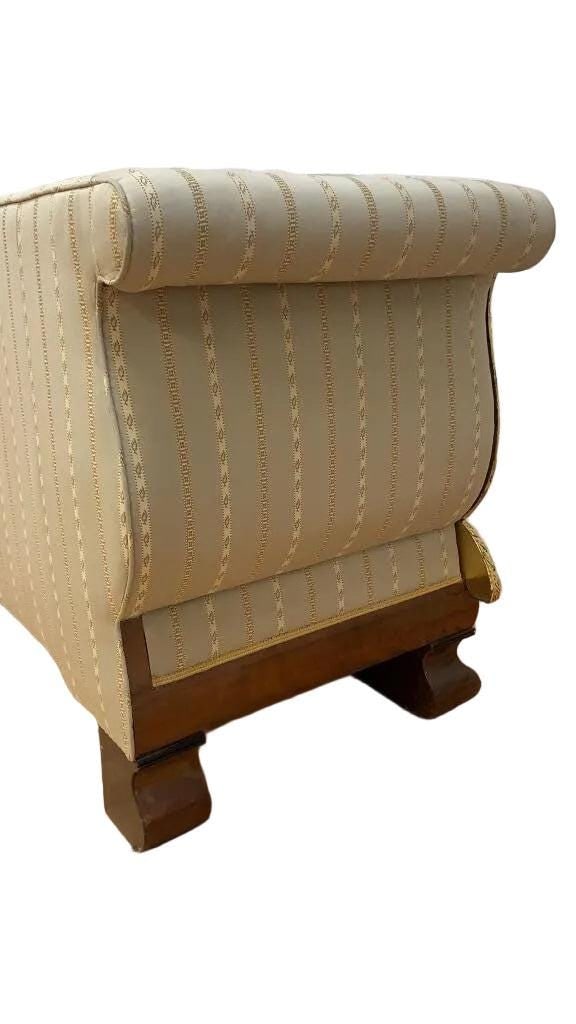 Antique Biedermeier Style Carved Goose Sofa - 6