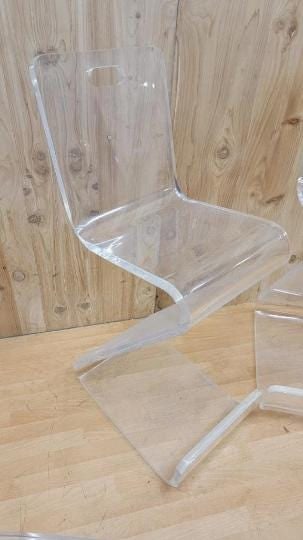 MCM High Back Lucite "Z" Stools by Karl Springer - 4 - 8