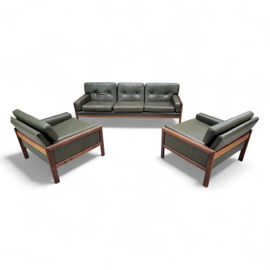 Mid Century Danish Vatne Mobler Sofa & Club Chairs Newly Reupholstered - 10