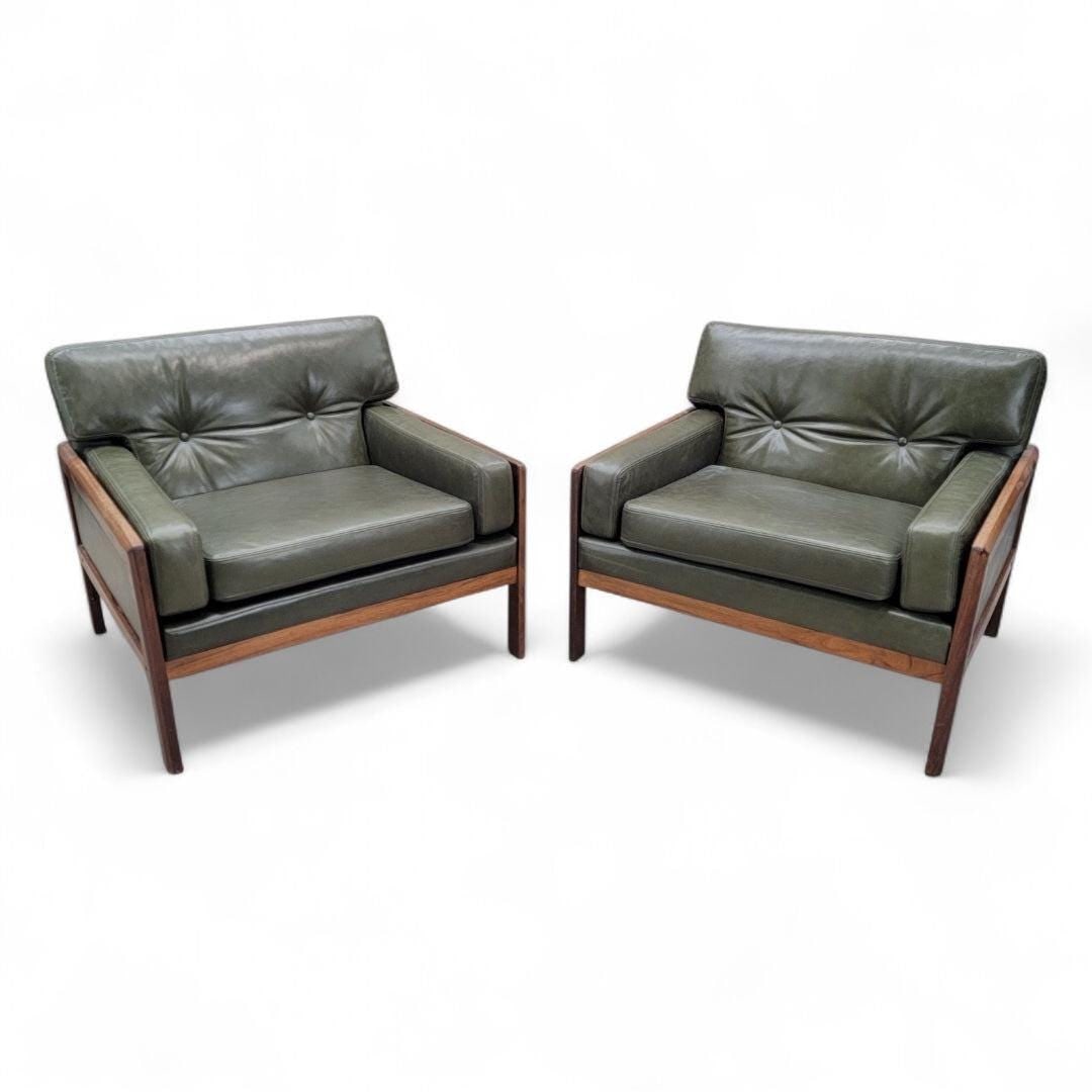 Mid Century Danish Vatne Mobler Sofa & Club Chairs Newly Reupholstered - 8