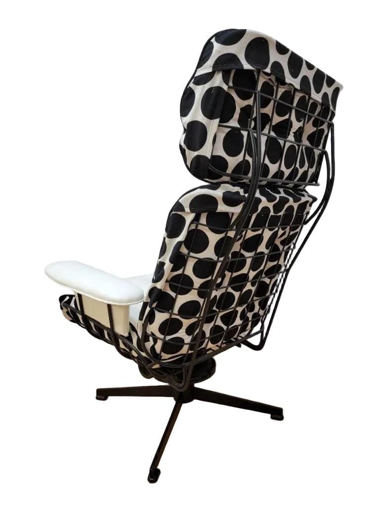 MCM Loveseat, 2 Lounge Chairs and Ottoman Newly Reupholstered by Homecrest - 8