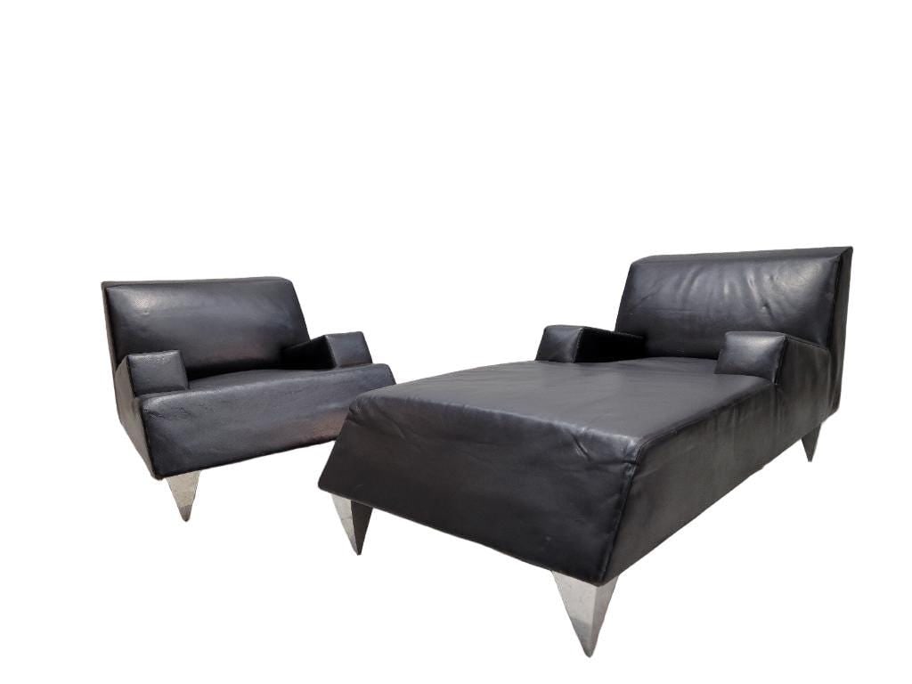 Vintage Chair and Chaise Lounge by Catherine Chanicci - 2 Piece Set (1 of 8)