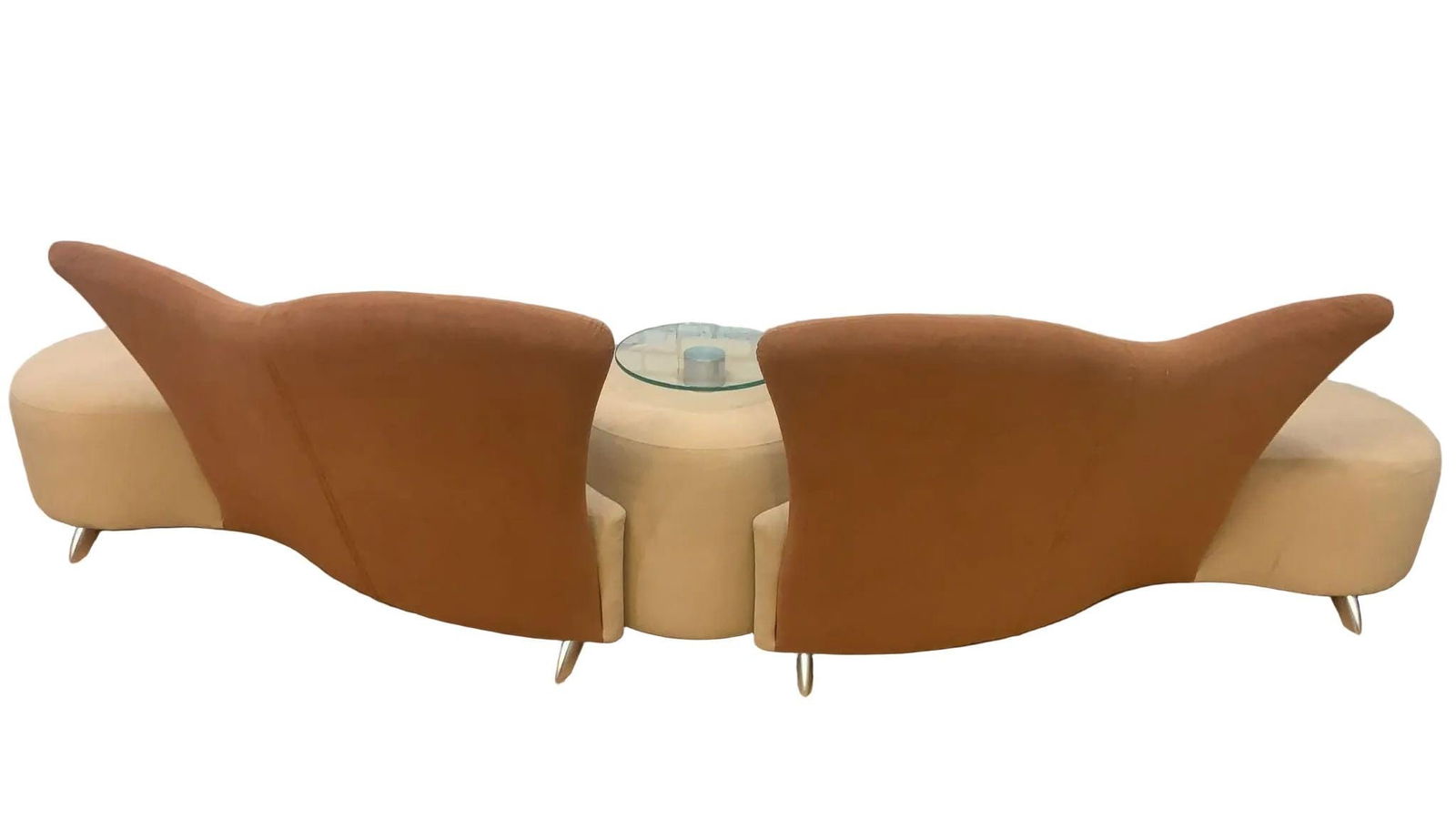 Postmodern Vladimir Kagan Style Serpentine Sofa Set - 7