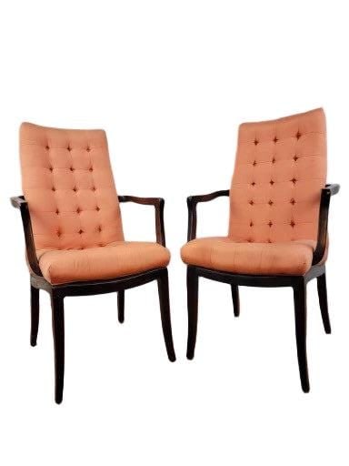 MCM High Back Button Tufted Dining Chairs by Directional - 12 - 5