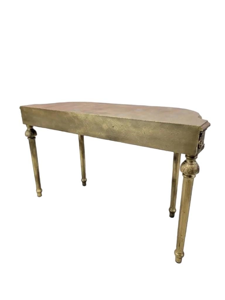 Vintage French Louis XVI Style Demilune Console Table - 7