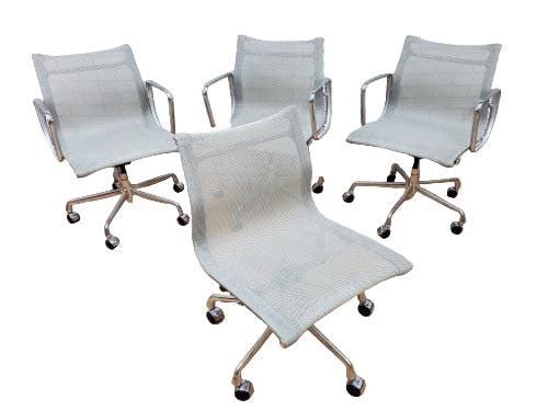 MCM Herman Miller Grey Mesh Aluminum Group Chair - Set of 5 (1 of 5)