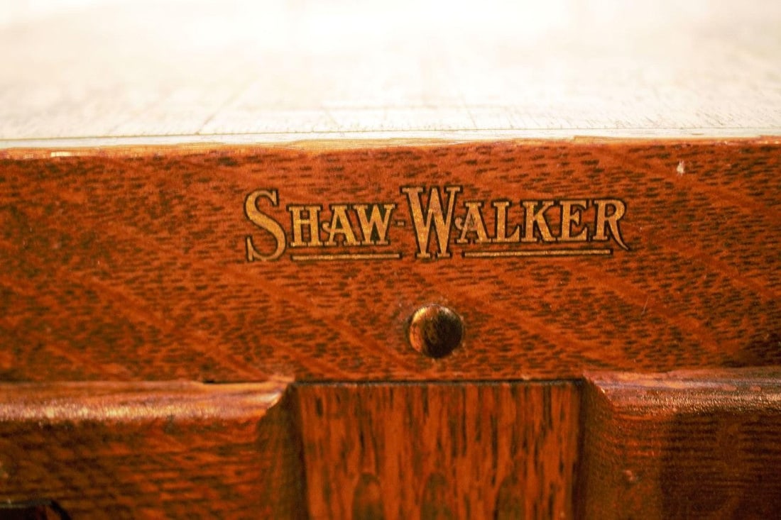 Antique Shaw Walker Library Bureau Filing Cabinet - 8
