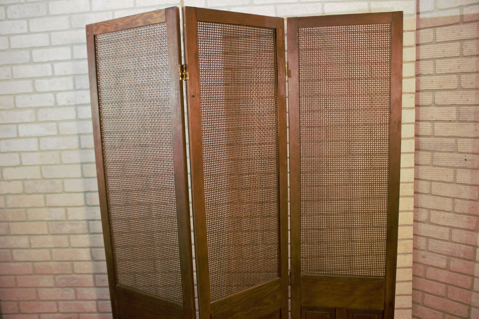 Mid Century Modern Wicker Screen - 3