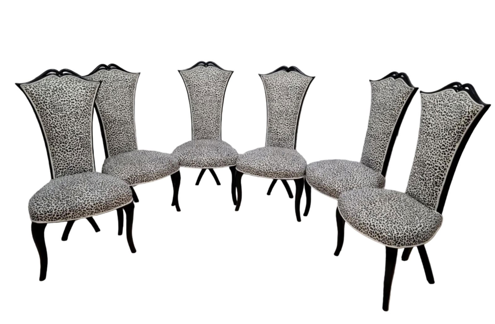 French Art Deco–Style Dining Chairs Inspired by Christopher Guy - Set of 6 (1 of 5)