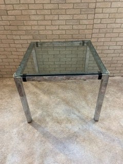 Mid Century Modern Herman Miller Glass Dining Table and 4 Chairs Newly Upholstered - 3