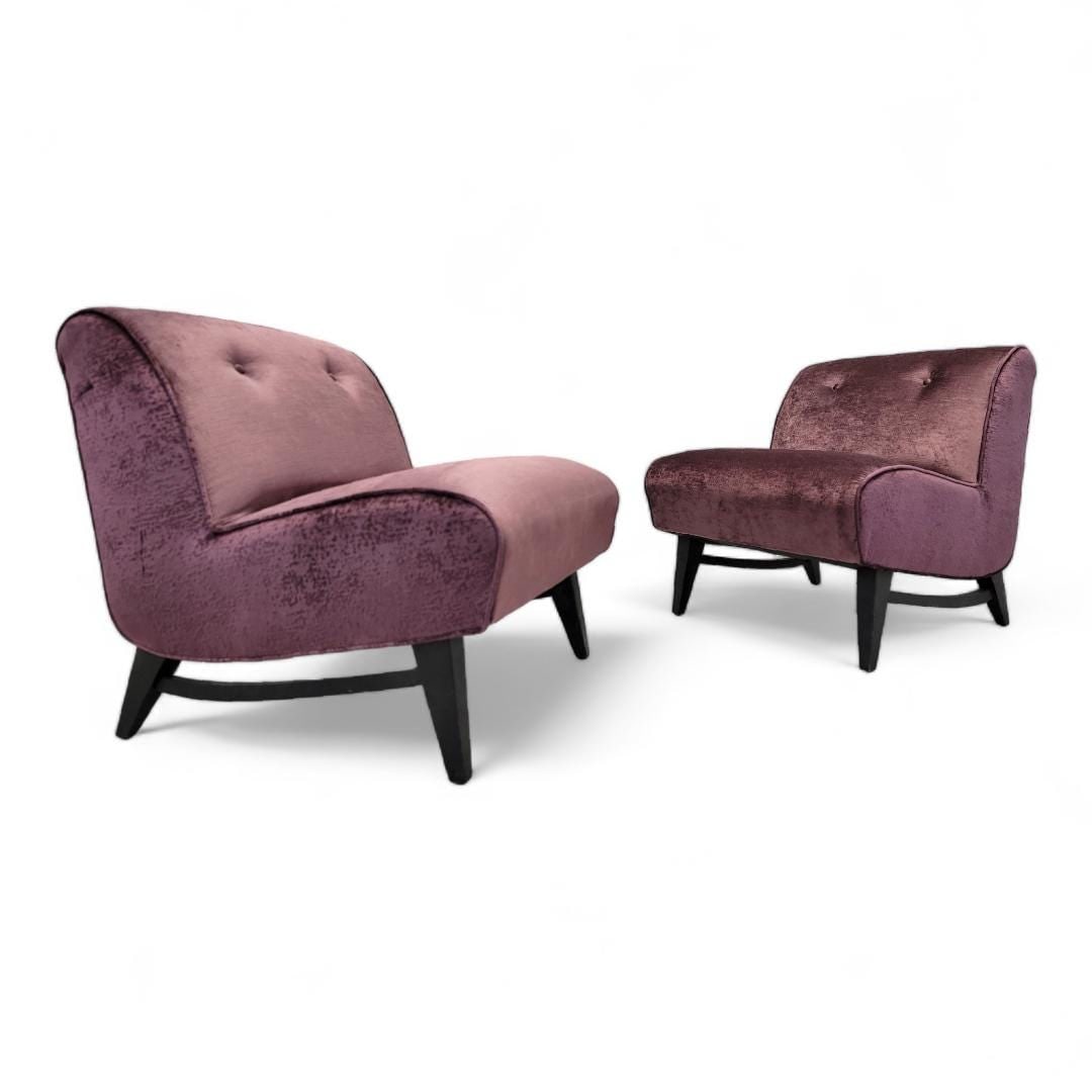 MCM Slipper Chairs Newly Reupholstered - Pair - 2