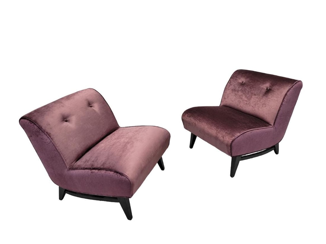 MCM Slipper Chairs Newly Reupholstered - Pair - 4