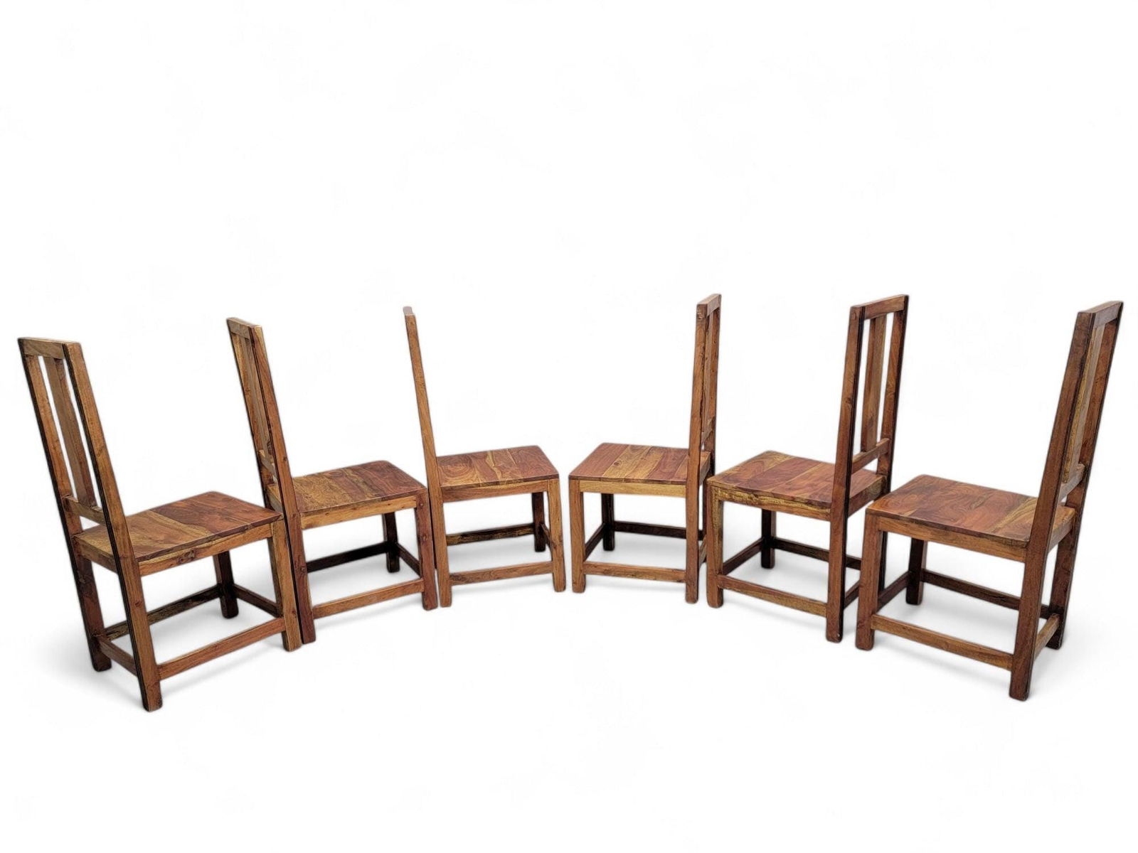 Vintage Rustic Reclaimed Barnwood Extending Dining Table and Chairs Set - 4