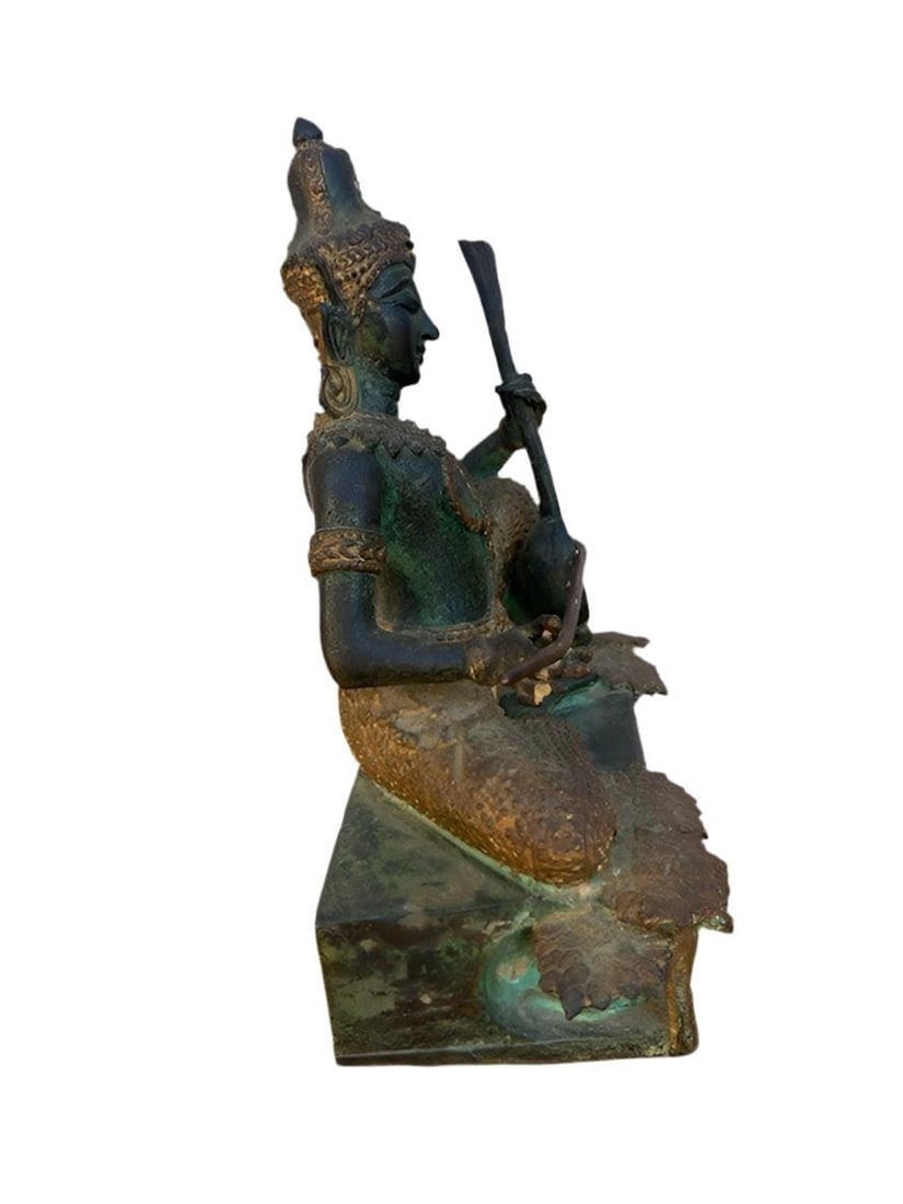 Antique Thai Prince Musician Bronze - 2