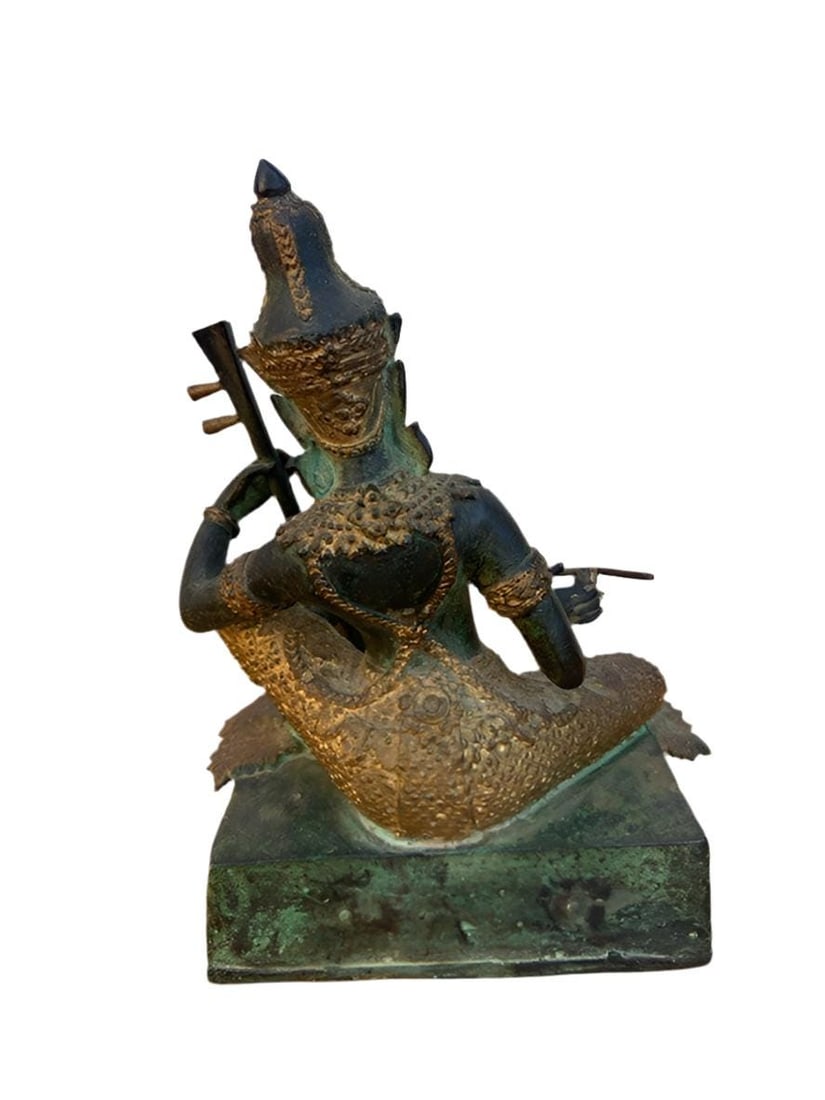 Antique Thai Prince Musician Bronze - 3