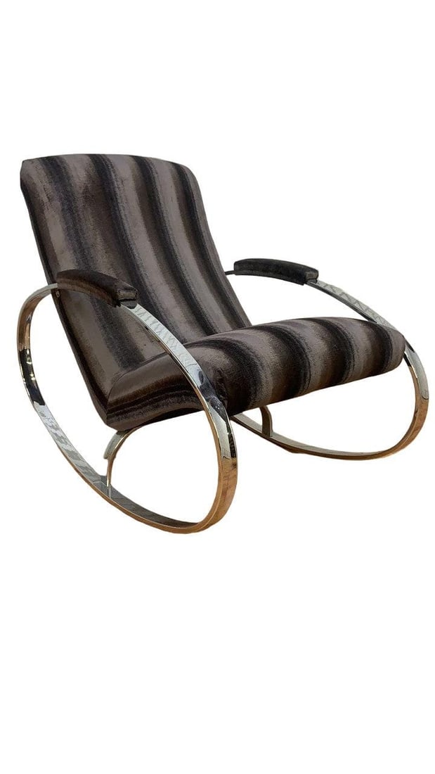 MCM Rocking Chair by Guido Faleschini Newly Reupholstered (1 of 7)