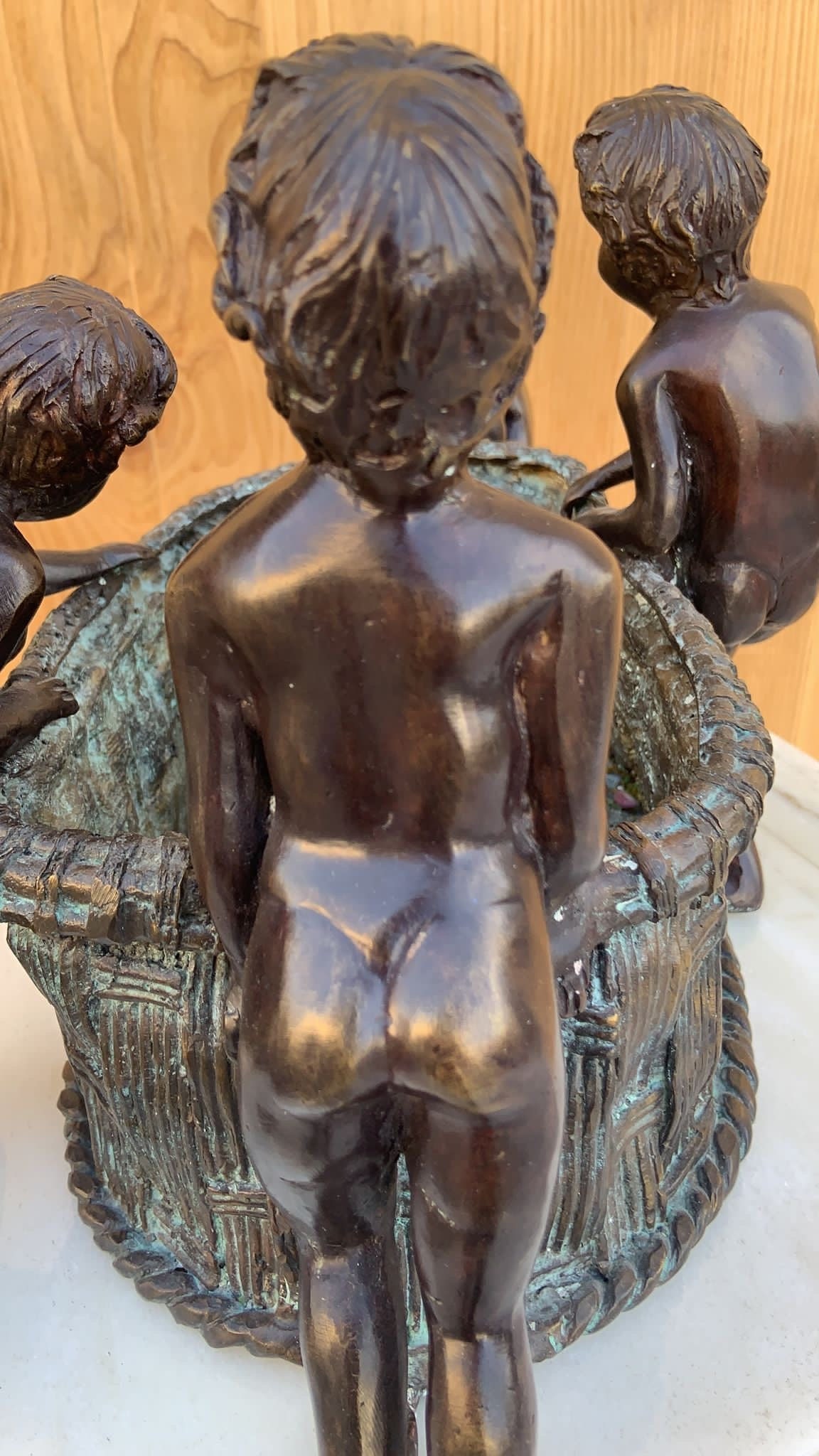 Vintage Figural Bronze Planter by Maitland Smith - 9