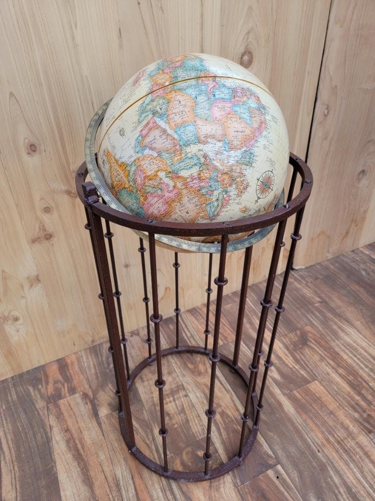 Mid Century Replogle Globe on Metal Floor Stand - 2