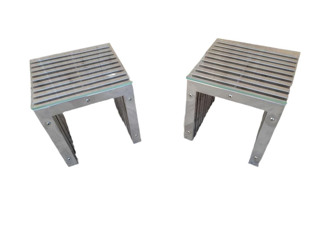 MCM Milo Baughman Style Side Tables - Pair - 2