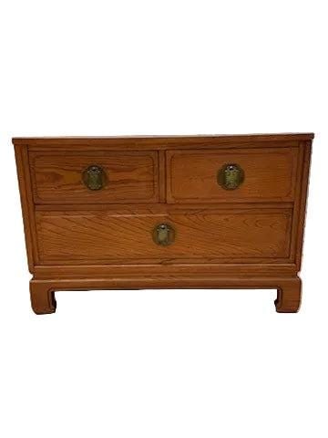 Vintage Chinoiserie Style Bedside Chest by Davis Cabinet Co - Pair - 3