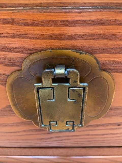 Vintage Chinoiserie Style Bedside Chest by Davis Cabinet Co - Pair - 9