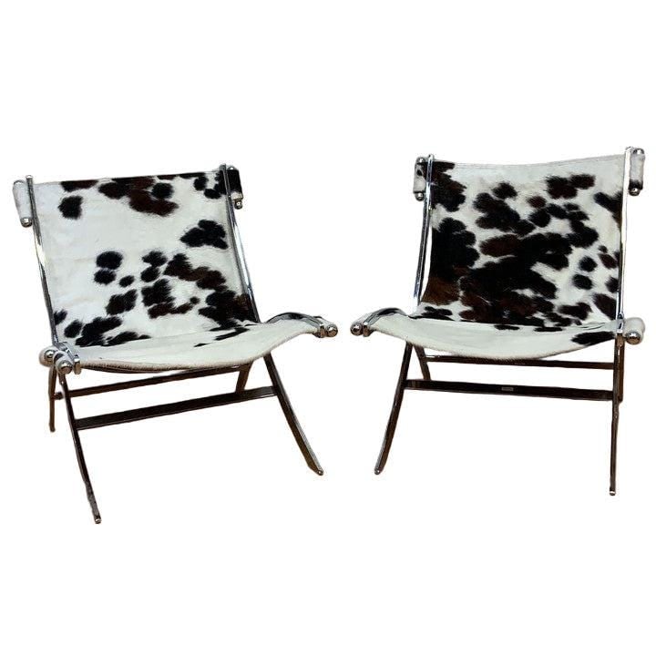 MCM Antonio Citterio ”Timeless” Lounge Scissor Chairs Newly Reupholstered - Pair: Title: MCM Antonio Citterio ”Timeless” Lounge Scissor Chairs Newly Reupholstered - Pair Description: Mid Century Modern Antonio Citterio ”Timeless” Lounge Scissor Chairs for Fl