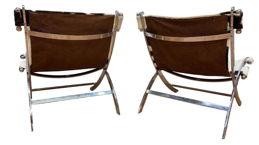 MCM Antonio Citterio ”Timeless” Lounge Scissor Chairs Newly Reupholstered - Pair - 7