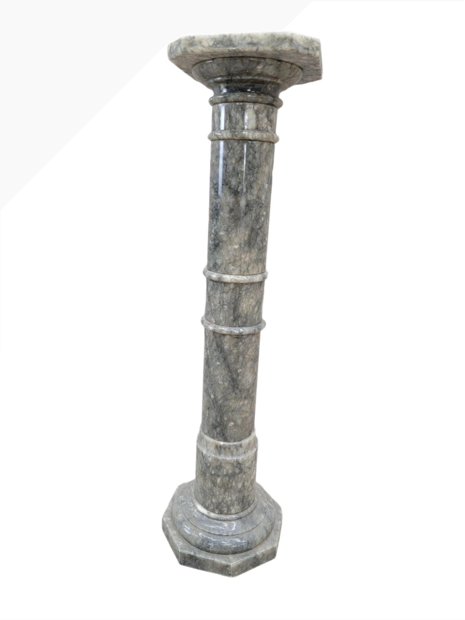 Antique Neoclassical Style Marble Pedestal Stand (1 of 5)