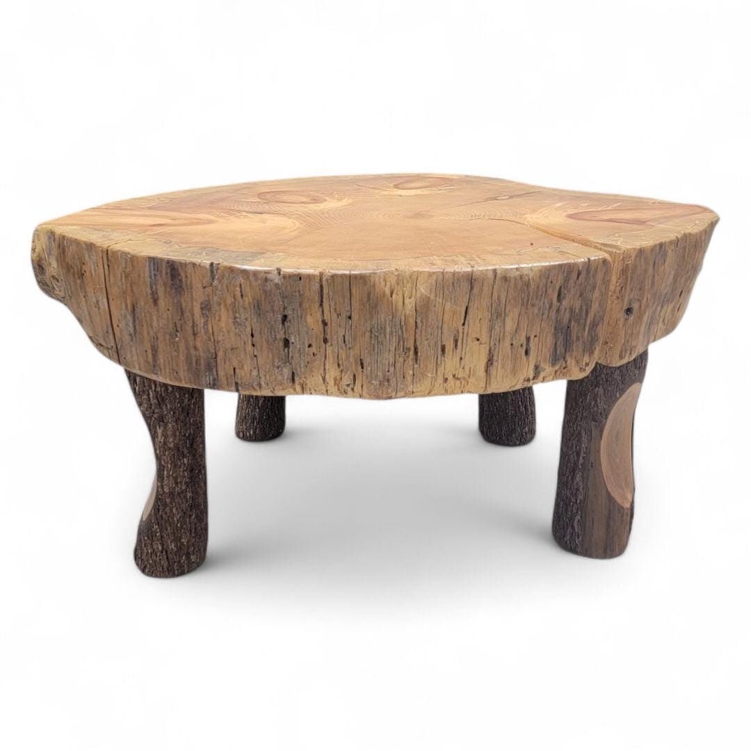 Vintage Live Edge Wood Side/Coffee Table - 4