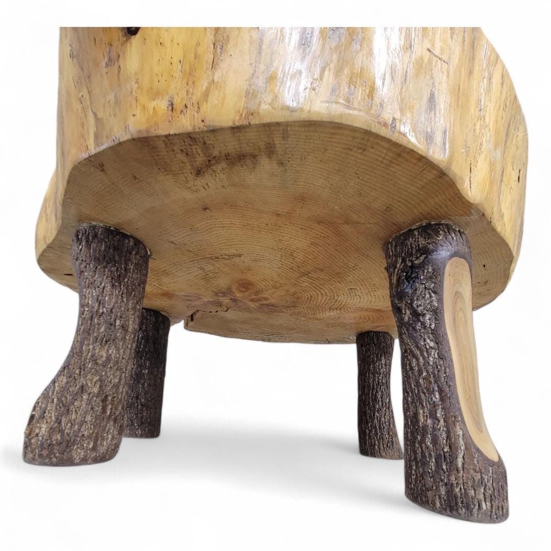 Vintage Live Edge Wood Side/Coffee Table - 6