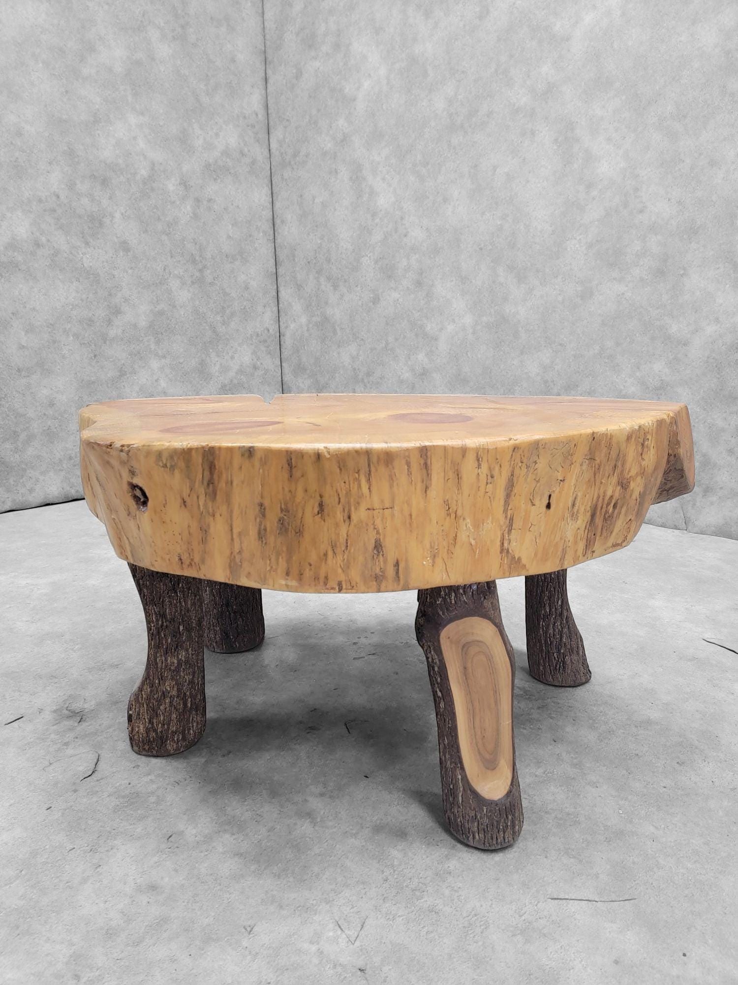 Vintage Live Edge Wood Side/Coffee Table - 8