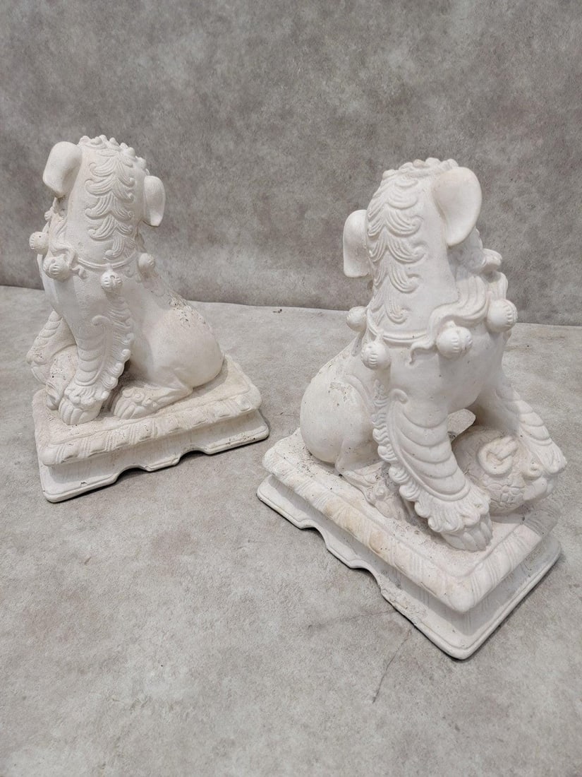 Vintage Asian Foo-Dog Statues - Pair - 5