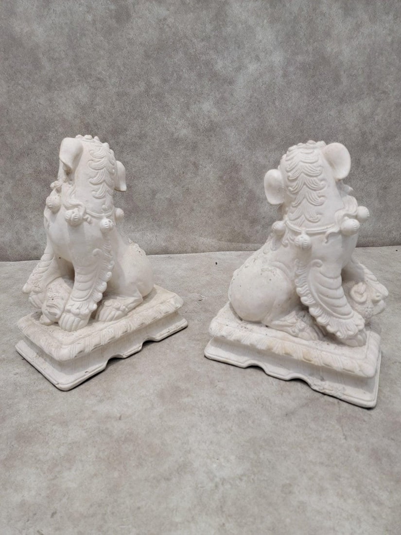Vintage Asian Foo-Dog Statues - Pair - 6