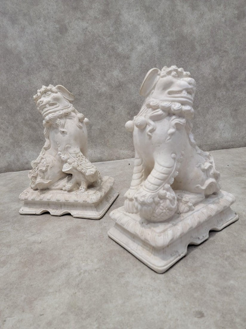 Vintage Asian Foo-Dog Statues - Pair - 7