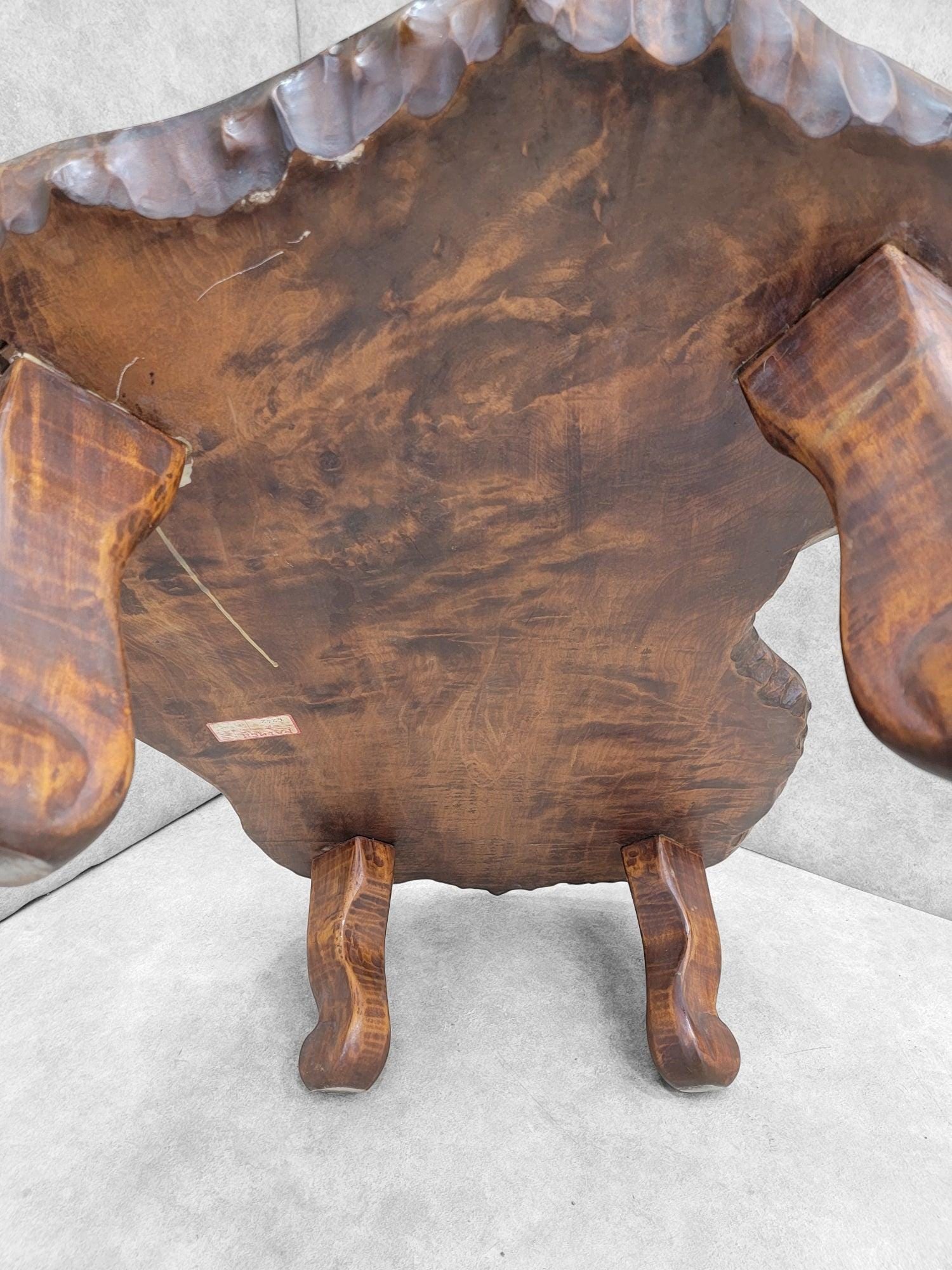 Mid Century Modern Nakashima Style Live Edge Low Profile Rustic Coffee Table - 8