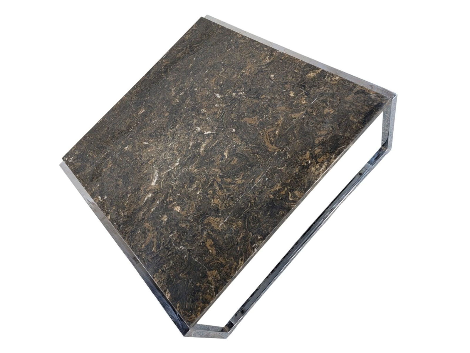 MCM Italian Granite Chrome Coffee Table - 6