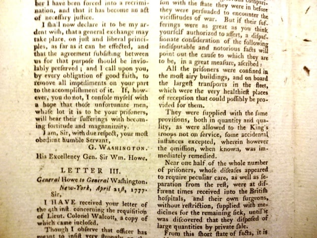 1777 Magazine Revolutionary War Letters George Washington - 3