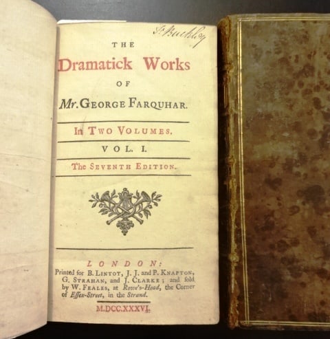 1736 Two Volume Set Plays of George Farquhar - 2