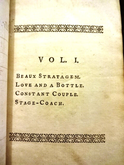 1736 Two Volume Set Plays of George Farquhar - 3