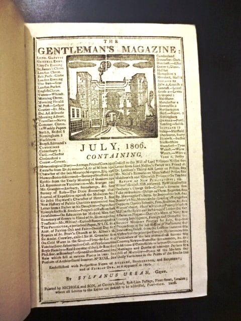 1806 Bound Gentleman's Magazine Engravings (1 of 5)