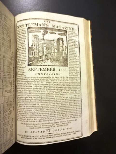 1806 Bound Gentleman's Magazine Engravings - 3