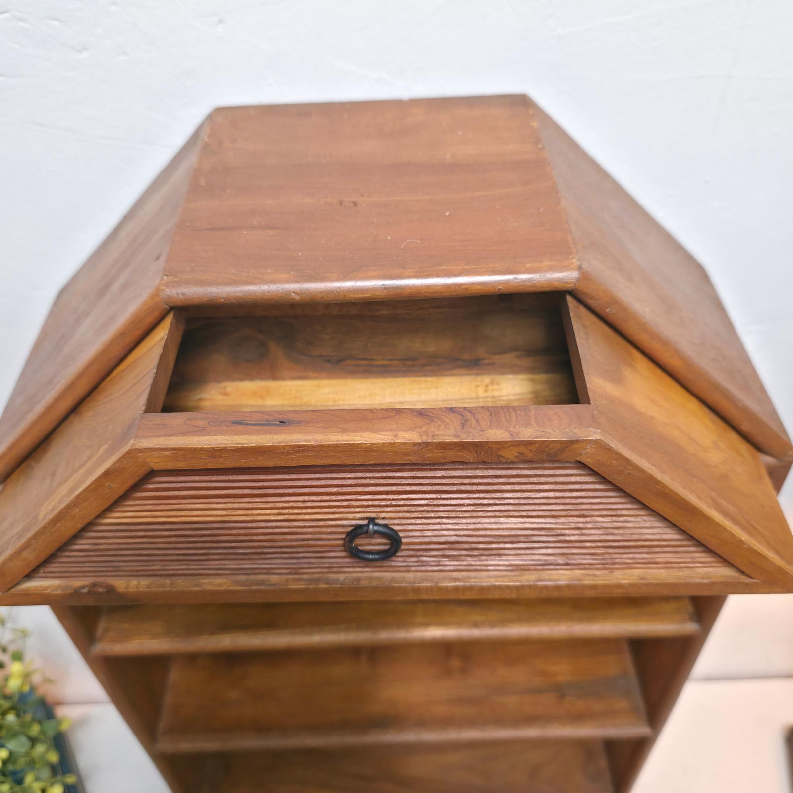 Foreside Wood Wall Shelf with Drawers, Rustic Hanging Display Cabinet, 3 Shelf Storage Rack, - 5